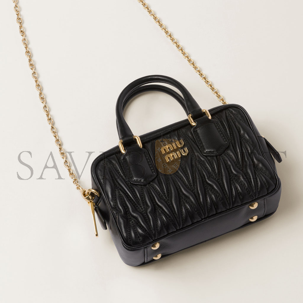 MIU MIU ARCADIE MATELASSÉ NAPPA LEATHER MINI-BAG 5BP077 (15.3*10.3*4.5cm)